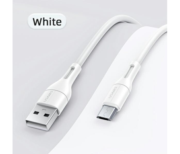 USAMS Kabel U68 microUSB 2A Fast Charge 1m biały SJ502USB02 - 1569034 - zdjęcie 2